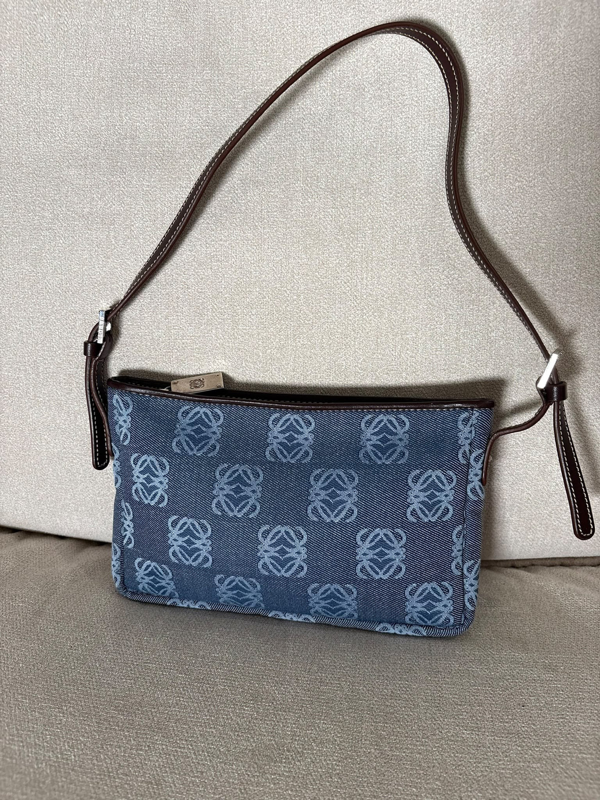 Loewe Pochette Denim Anagram