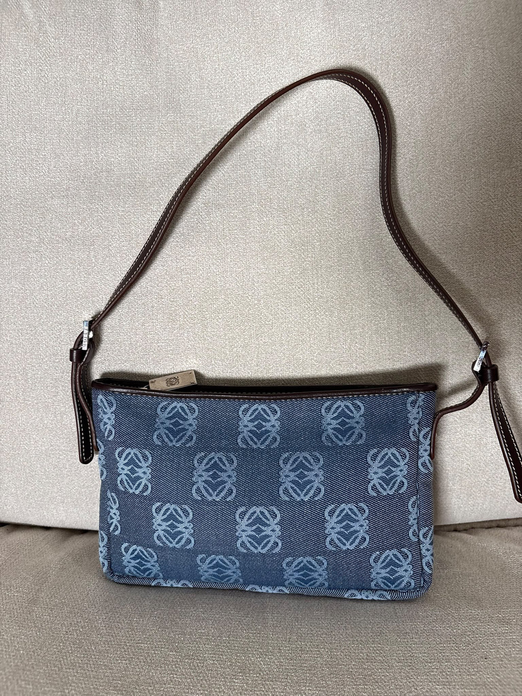 Loewe Pochette Denim Anagram