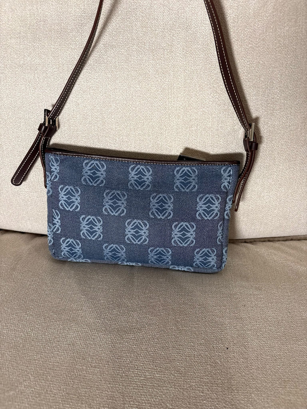 Loewe Pochette Denim Anagram