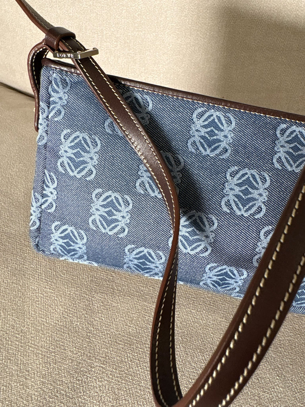 Loewe Pochette Denim Anagram