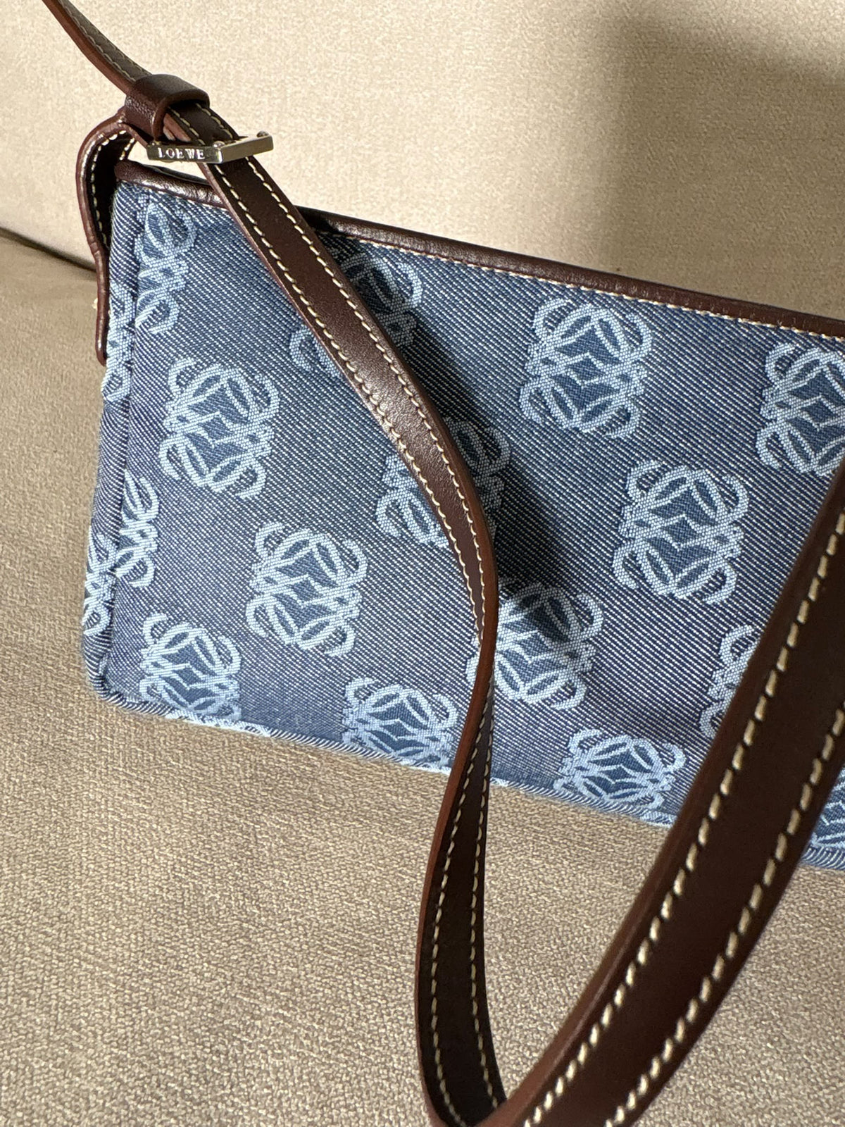 Loewe Pochette Denim Anagram